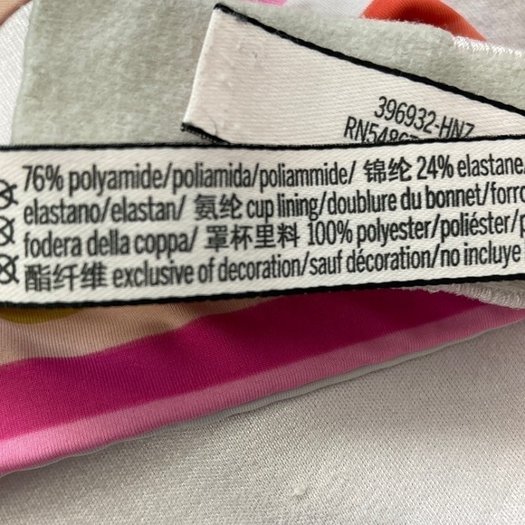 Victoria’s Secret 32C bra t-shirt lightly lined no underwire pink white orange - Picture 7 of 7